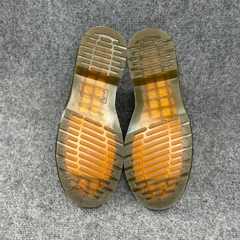 Dr. Martens 2976 Chelsea Boots Women's 9 White Smooth Leather Yellow Stitch Pull - Picture 10 of 13